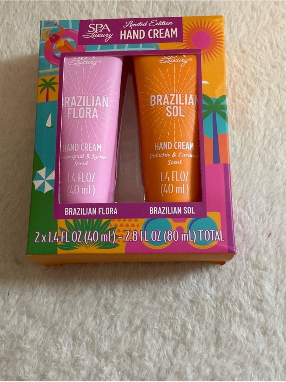 Brazilian Flora & Brazilian Sol Hand Cream Duo - Pink & Orange